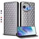UnivoColors SHARP AQUOS R9 (SH-51E) 手帳型ケース 高級合皮 カード収納 マグネット開閉 スタンド機能 ストラップホール付き TPUソフトバンパー 全面保護 カメラ保護 衝撃吸収 ビジネス おしゃれ カバー(シルバー) N