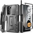 Tongate Samsung Galaxy S24 Plus ケース、スライド式カメラカバー&スクリーンプロテクター、ミリタリーグレードの耐衝撃性Galaxy S24+ Plus携帯ケース(2024)ベルトバックル、スタンド付き、ブラック