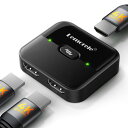 HDMI 切替器 2入力 1出力 4K@60Hz 双方向 hdmiセレクター 1入力2出力 切り替え器 4k HDMi 分配器 1080P@60Hz HDCP 2.2/HDMi 2.0 HDR 3D対応 手動 切り替え 電源不要 PC Xbox Fire TV Stick Switch PS4 PS5 4K動作対応(Black)