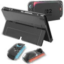 LAYJOY 対応 Switch oled ケース 分体式設計 クリア 保護カバー 任天堂スイッチoled対応 薄型 軽量 透明 耐衝撃 タンド機能 着脱簡単 傷防止 Switch有機ELモデルの寿命を延長し switchケース有機el対応