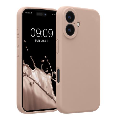 kwmobile スマホケース Apple iPhone 16対応 ケース - TPU シリコン カバー 耐衝撃 傷防止 - アンティークピンク