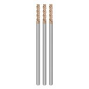 Cleqee スクエア エンドミル 刃径4mm × 刃長16mm × 全長100mm × 軸径4mm3個セット 4枚刃 TiAlNコート 超硬 スクエア エンド...