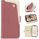 CASSYOOK いphone12 mini ケース 手帳型 iphone12 mini ケース 財布型 カバー カードポケット付き アイフォン12mini ケース 全面保護 アイホン12ミニケース手帳型 カード収納 横置きスタンド機能 高級PUレザー おしゃれ 上質な手触り 擦り傷防止(スイカレッド)