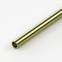 Cleqee 1本入 中空直管チューブ 真鍮丸管 300mm長さ 外径4mm 壁厚さ0.5mm シームレスストレートパイプチューブ 真鍮 丸パイプ