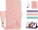 Oppo Reno7 A ケース 手帳型 オッポ Reno7Aケース かわいい 猫 ハンドストラップ付 Reno7 A ケース Reno7 A 手帳型 Oppo Reno7 Aカバー Reno7 A スマホケース おしゃれ 人気 財布型 サイドマグネット カード収納 横置き機能 PUレザー 携帯カバー (OPPO Reno7 A,ローズゴール(2)