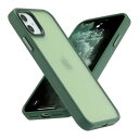 COSOIK iPhone 11 用 ケース 半透明 衝撃吸収 米軍MIL規格取得 マット感 黄ばみなし レンズ全面保護 耐衝撃ストラップホール付き 6.1インチ アイフォン 11用カバー グリーン 緑