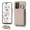 Galaxy A23 5G ケース 手帳型 女性 おしゃれ ギャラクシ SC-56C スマートケース 軽量薄型 シンプル ギャラクシー A23 E 携帯ケース 韓国 肩掛け 斜めがけ ストラップ SCG18 カバー 背面カードポケット 耐衝撃 Samsung A23 5.8 インチ 対応 スマホカバー ミラー 化粧鏡付き 横