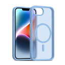 iPhone 16e ケース MagSafe対応 耐衝撃 半透明 マグネット搭載 PC 軽量 薄型 米軍MIL規格 ワイヤレス充電対応 スマホケース EUMADOVE (ファーピークブルー, iPhone 16e)