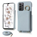 Galaxy A23 5G ケース 手帳型 女性 おしゃれ ギャラクシ SC-56C スマートケース 軽量薄型 シンプル ギャラクシー A23 E 携帯ケース 韓国 肩掛け 斜めがけ ストラップ SCG18 カバー 背面カードポケット 耐衝撃 Samsung A23 5.8 インチ 対応 スマホカバー ミラー 化粧鏡付き 横