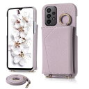 Galaxy A23 5G ケース 手帳型 女性 おしゃれ ギャラクシ SC-56C スマートケース 軽量薄型 シンプル ギャラクシー A23 E 携帯ケース 韓国 肩掛け 斜めがけ ストラップ SCG18 カバー 背面カードポケット 耐衝撃 Samsung A23 5.8 インチ 対応 スマホカバー ミラー 化粧鏡付き 横