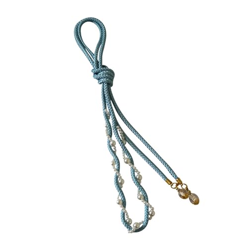 [JOMA E-Shop] 帯締め 帯飾り 飾り紐 レディース 着物小物 和装アクセサリー 浴衣 振袖 成人式 卒業式 フェイクパール 可愛い パールとビーズ (ブルー)