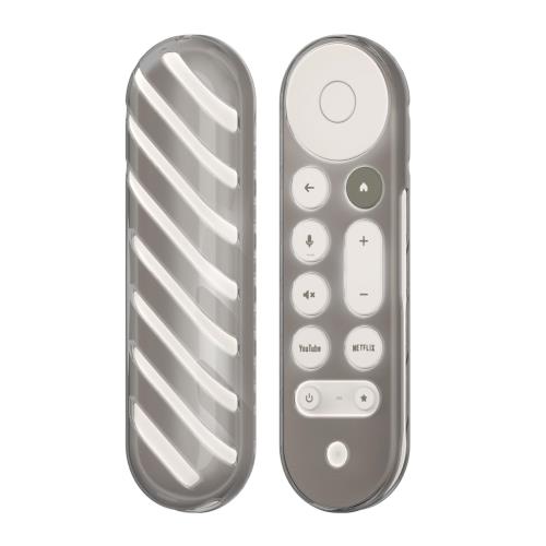 kwmobile 保護ケース Google TV Streamer 4K対応 リモコンカバー - バックカバー ソフトTPU 保護 黒色/透明