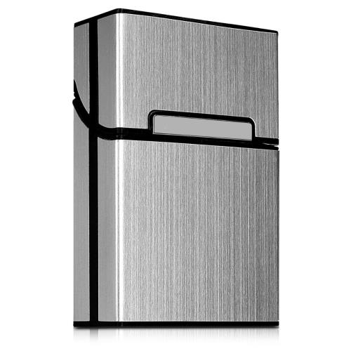 kwmobile シガレットケース ボックス ケース 用 - アルミニウム加工 マグネットクロージャー シルバー