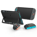 Spigen Switch2対応ケース Joy-Con取り外し可能 キックスタンド対応 保護力 カバー 耐衝撃 ツートンカラー ナノポップ ACS09343(ブラック・セサミ)