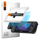Spigen ROG Ally X ガラスフィルム 貼り付けキット付き 9H硬度強化ガラス ナノコーティング 2枚入 AGL09347