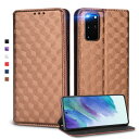 UnivoColors Galaxy S20 Plus 5G (SC-52A/SCG02) 手帳型ケース 高級合皮 カード収納 マグネット開閉 スタンド機能 ストラップホール付き TPUソフトバンパー 全面保護 カメラ保護 衝撃吸収 ビジネス おしゃれ カバー(ブラウン) N