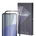 Aquos wish 4 SH-52E docomo ガラスフィルム (2枚セット) 平面保護 指紋認証 液晶保護フィルム 指紋防止 硬度9H 高透過率 + ガイド枠 気泡なし ラウンドエッジ加工 簡単貼り付け (Aquos wish 4)