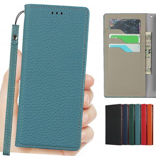 Cavor OPPO A55s 5G CPH230 本革ケース 手帳型 カード収納 財布型 スマホケース ライチ紋真皮 専属スト..