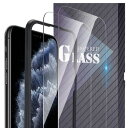 iphone xs max ガラスフィルム (2枚セット) イフォンxs max/11 pro max 平面保護 指紋認証 iPhone 11 pro max 液晶保護フィルム 指紋防止 硬度9H 高透過率 + ガイド枠 気泡なし ラウンドエッジ加工 簡単貼り付け (iphone xs max/11 pro max 6.5)