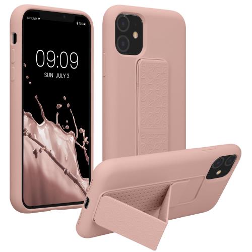 kwmobile Apple iPhone 11対応 ケース - スマホ スタンド 保護ケース スマホカバー TPUケース - アンティークピンク