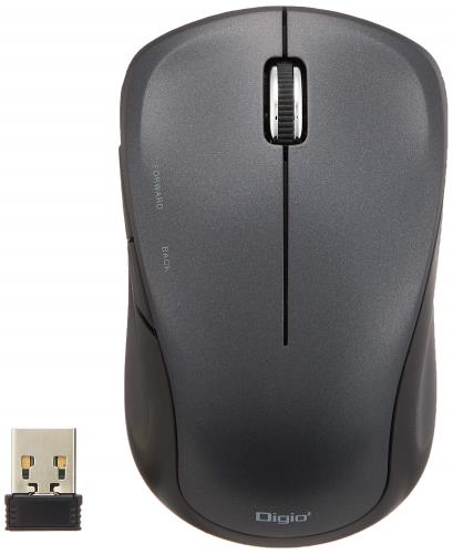 ナカバヤシ Digio2 無線 5ボタン Blue LED マウス ブラック Z7488