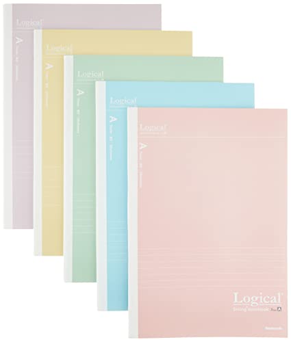 ナカバヤシ スイングロジカル 抗菌表紙ノート セミB5/A罫/30枚 スモーキーカラー 5冊パック NB514A-5P