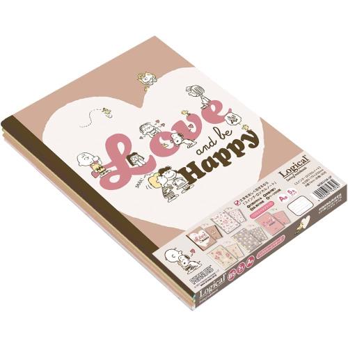 ナカバヤシ ピーナッツ/スヌーピー スイングロジカルノート セミB5/A罫/30枚 ソフトトーン 5冊パック NCB510A-5P