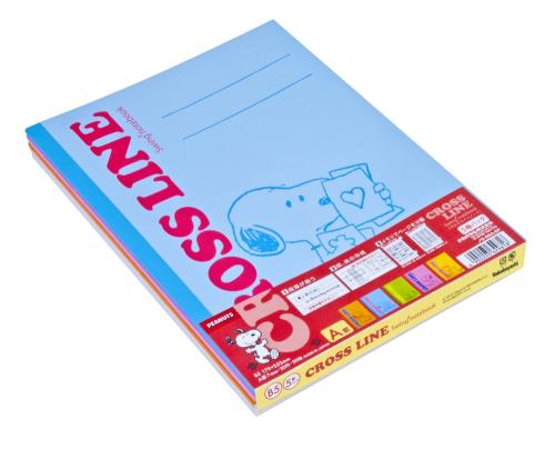 ナカバヤシ クロスラインノート B5 5冊パック A罫 スヌーピー 学習帳 ノS-58A-5P