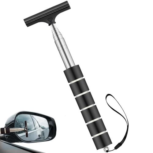 車用サイドミラーワイパー 伸縮式 21-98cm調整可能 洗車用スクイージー 水切りワイパー 携帯用伸縮式ロ..
