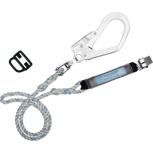 [藤井電工] 新規格 フルハーネス用ランヤード ロープ式 シングルランヤード THL-93SV-311-R23 1丁掛けランヤード 日本製 高所作業 墜落制止用器具 フルハーネス 安全帯 ツヨロン TSUYORON