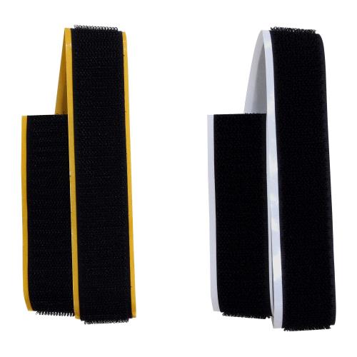 和気産業 バリバリテープ BR007 粘着付 黒 幅25X長さ500mm 小物 固定 BR007 2枚1組入り