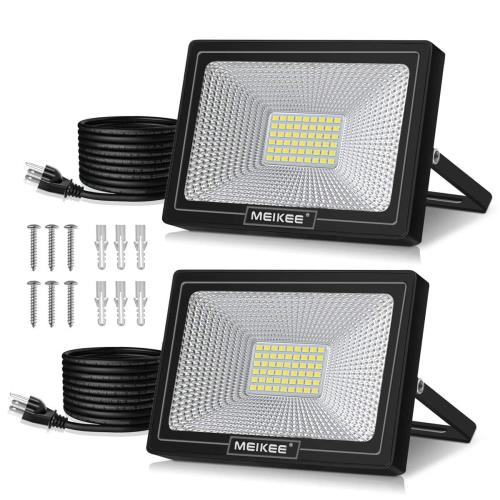 MEIKEE led 投光器 作業灯 看板灯 50W 昼光色 集魚灯 駐車場灯 省エネ 高輝度 豪雨対応 工場 IP66防水 ..