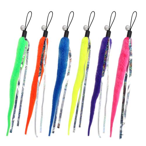 SONGWAY 猫 おもちゃ 猫じゃらし 毛虫 ねこ玩具 昆虫 猫のお好み 交換用毛虫6個