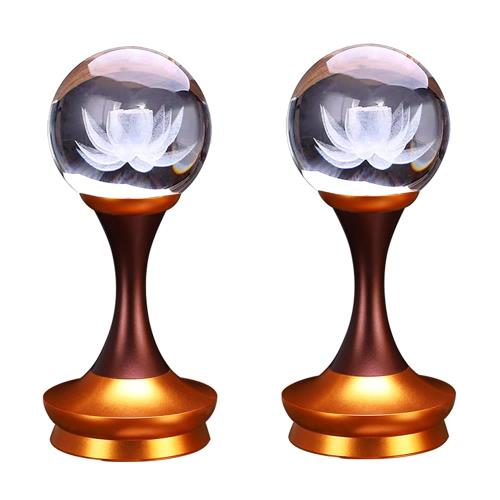 RAYWILL 蓮花 仏花 蓮華 蓮華灯 蓮の花 仏具 ロータス 蓮 造花 LED 2個セット 2WAY給電対応 USB・電池 はすはな 仏壇 仏具 仏前 法事 法要 お盆 命日 飾り (蓮華（球型）, M)