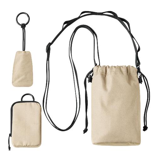 エレコム スマートポーチ スマホ ポーチ ループ付き カードポーチ キーケース グレージュ P-CLSPL01GB