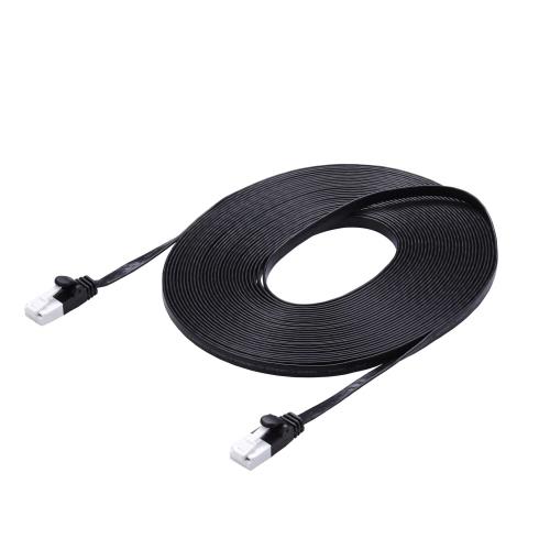 エレコム LANケーブル CAT6A 10m ツメが折れない 爪折れ防止コネクタ スーパーフラット ブラック ECLD-GFATBK100