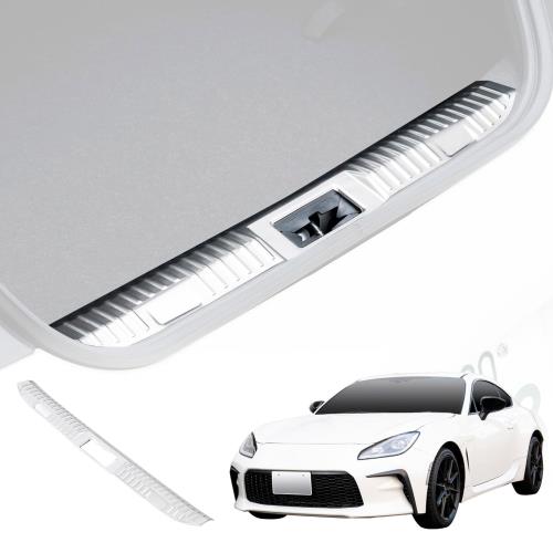 SEIWA 車種専用用品 トヨタ GR86 (ZN8型) ／スバル BRZ(ZD8型) リアハッチ スカッフプレート ステップガード IMP284 ステンレス シルバー 両面テープ付き