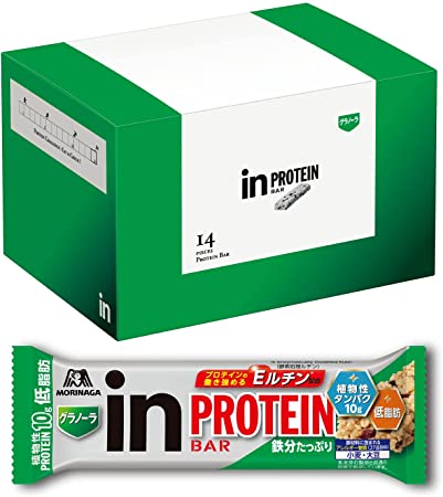 inバー プロテイン グラノーラ (14本入 1箱) フルーツの入ったザクザク食感グラノーラ 高タンパク10g 低脂肪 植物性プロテイン 鉄分 プロテインの働き強めるEルチン配合