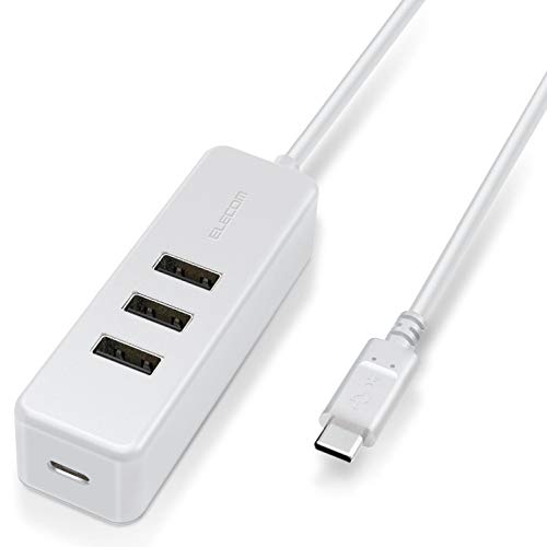 GR USBnu Type-C USB-A 2.0 3|[g USB PD 60WΉ Type-C 1|[g P[u30cm }Olbgt zCg U2HC-T431PWH