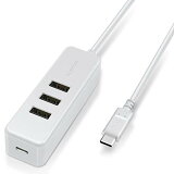 쥳 USBϥ Type-C USB-A 2.0 3ݡ USB PD 60Wб Type-C 1ݡ ֥30cm ޥͥå ۥ磻 U2HC-T431PWH