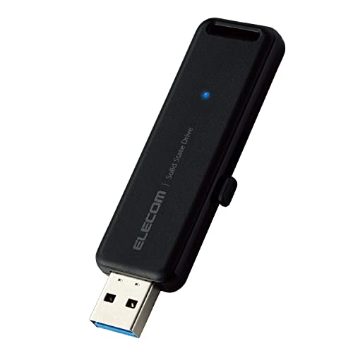 エレコム 外付けssd 500GB コンパクト ポータブル PS5/PS4対応(メーカー動作確認済) USB3.2(Gen1) ESD-EMB0500GBK