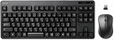 エレコム キーボード マウスセット ワイヤレス (レシーバー付属) メンブレン コンパクトキーボード ブラック TK-FDM105MBK