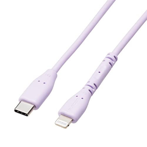 エレコム USB Type-C to Lightningケーブル USB Power Delivery対応 イージーグリップ 1.0m パープル MPA-CLPSE10PU