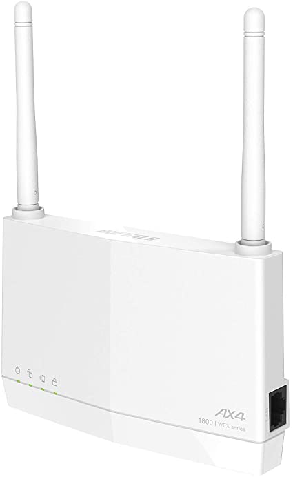 バッファロー WiFi 無線LAN 中継機 WEX-1800AX4EA/N 11ax/ac/n/a/g/b 1201 573Mbps Wi-Fi6 対応 ハイパワー コンセント直挿し/据え置き可能モデル 簡易パッケージ 日本メーカー iPhone12/