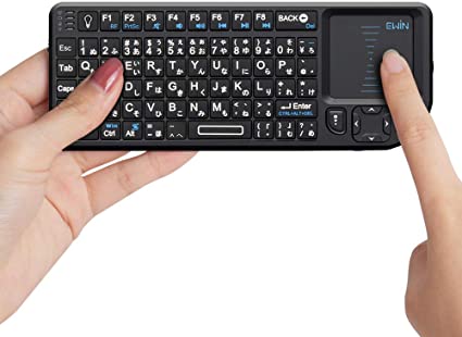 楽天FleumeEwin キーボード ワイヤレス ミニ 2.4GHz 無線 keyboard mini Wireless 日本語配列（72キー） タッチパッド搭載 超小型 マウス一体型 USB レシーバー付き 接続簡単 コンピューター/スマートTV/パソコン/プロジェ