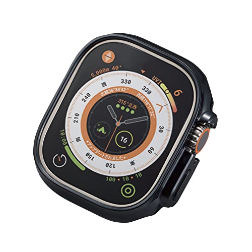 エレコム Apple Watch Ultra 49mm ケース バンパー 側面保護 ソフト TPU ブラック AW-22CBPUBK