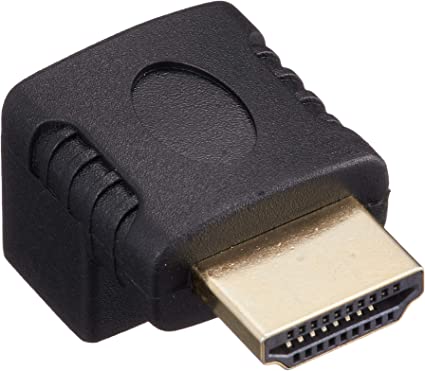 エレコム HDMI延長コネクタ L字 下方向 HDMI (メス) - HDMI (オス) ブラック AD-HDAAB02BK