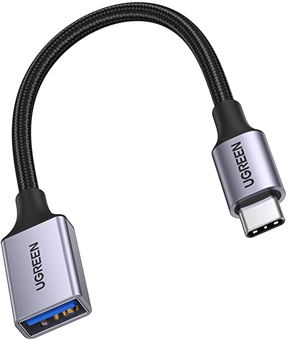 UGREEN Type C ϊ USB OTG P[u Thunderbolt 3 to USB3.0 ϊA_v^[ 15CM ^CvC USBϊP[u MacBook Pro/MacBook Air/iPad Pro/Xperia XZ/G