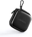UGREEN イヤホンケース ケーブルカバー ミニボックス 内側ネットポケット付き 充電アダプタ USBメモリ Airpods Bose SD TFカード 鍵など対応 ブラック(2)