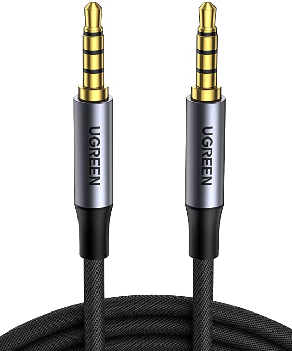 UGREEN 3.5mm AUX ケーブル ステレオミニジャック TRRS 4極 ナイロン編み オスオス 高音質 オーディオケーブル 高耐久性 ホームステレオ/ヘッドホン/スピーカー/音響/車/iPhone/iPad/iPod/PCなどに対応